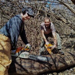 Hilltop - pond site clearing chain saw